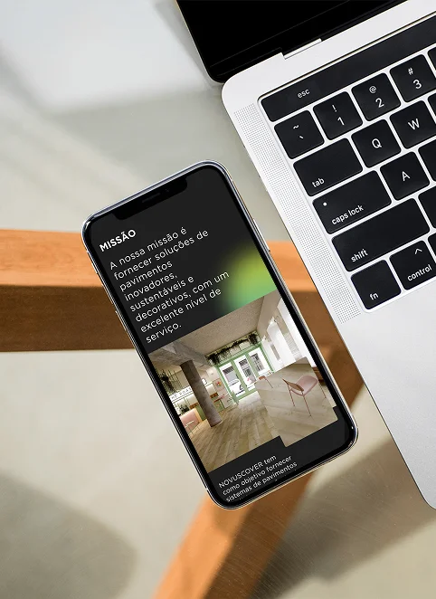 Mobile phone mockup showing the Novuscover website open.
